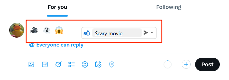 Example 2 - Translate to emojis in X post
