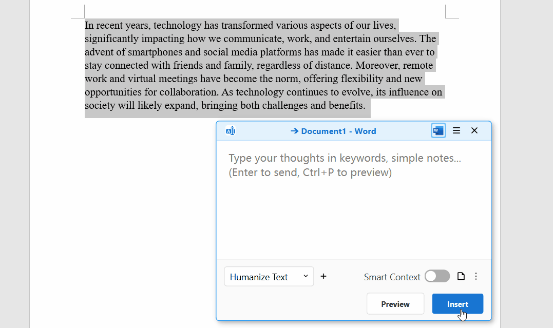 Humanize AI Text In Word